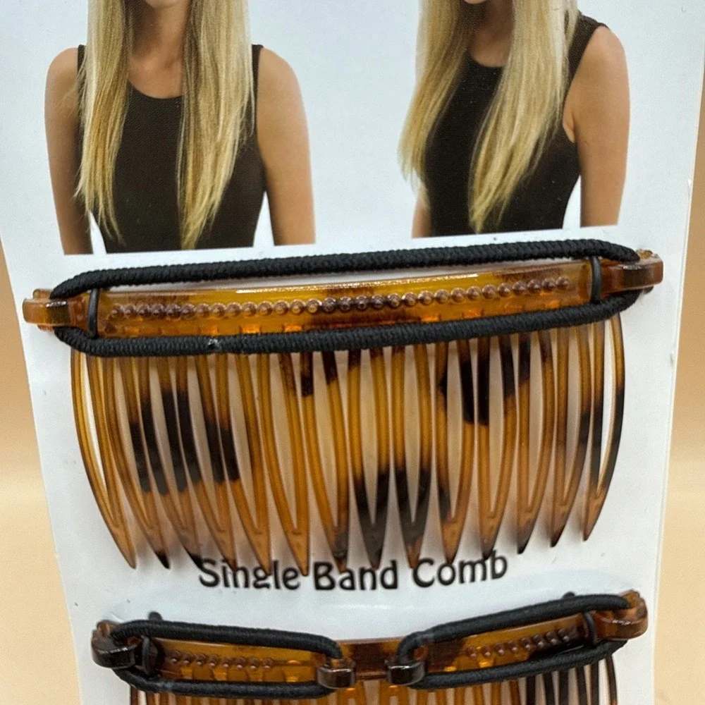 Bendables Hair Combs For Claire's Loc A Loc Brown Tortoise Single & Double Band